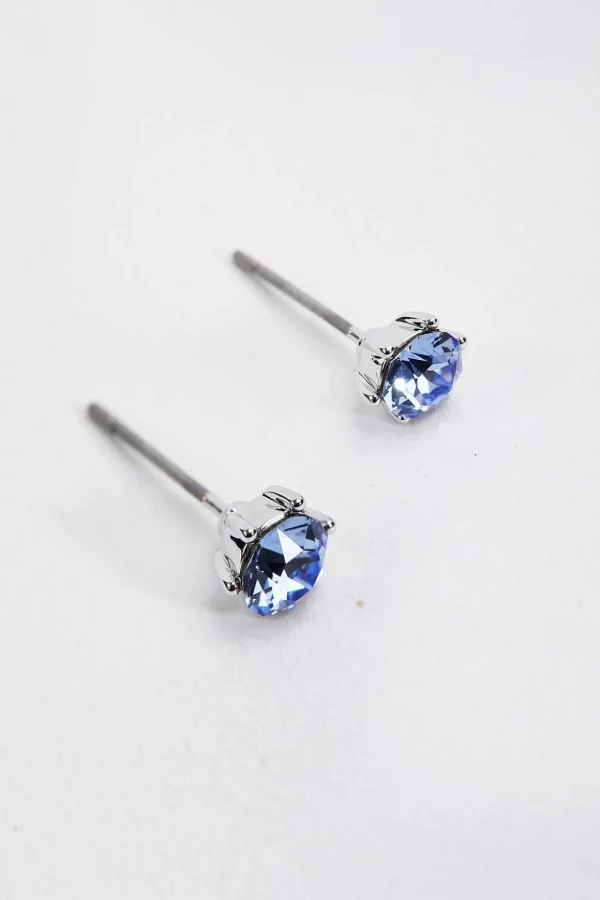 Delicate Blue Stone Earrings