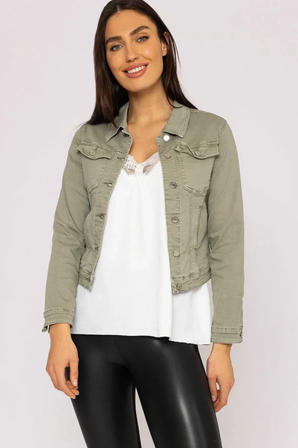 Denim Jacket In Sage