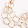 Double Layered Beige Hoop Necklace