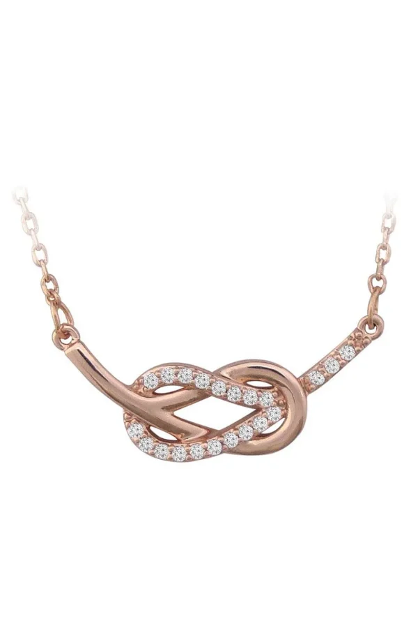 Double Swirl Hammock Pendant In Rose Gold