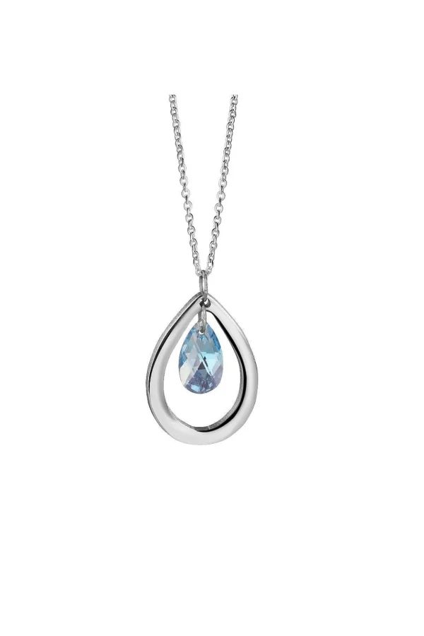 Droplet Pendant With Blue Stone