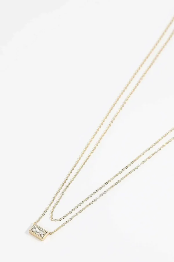 Dual Chain Necklace In Gold