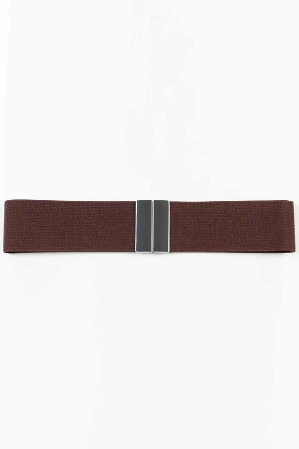 Elasticated Belt In Coffee