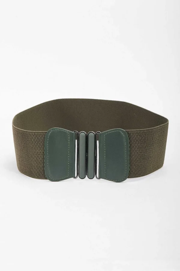 Elasticated Khaki Belt