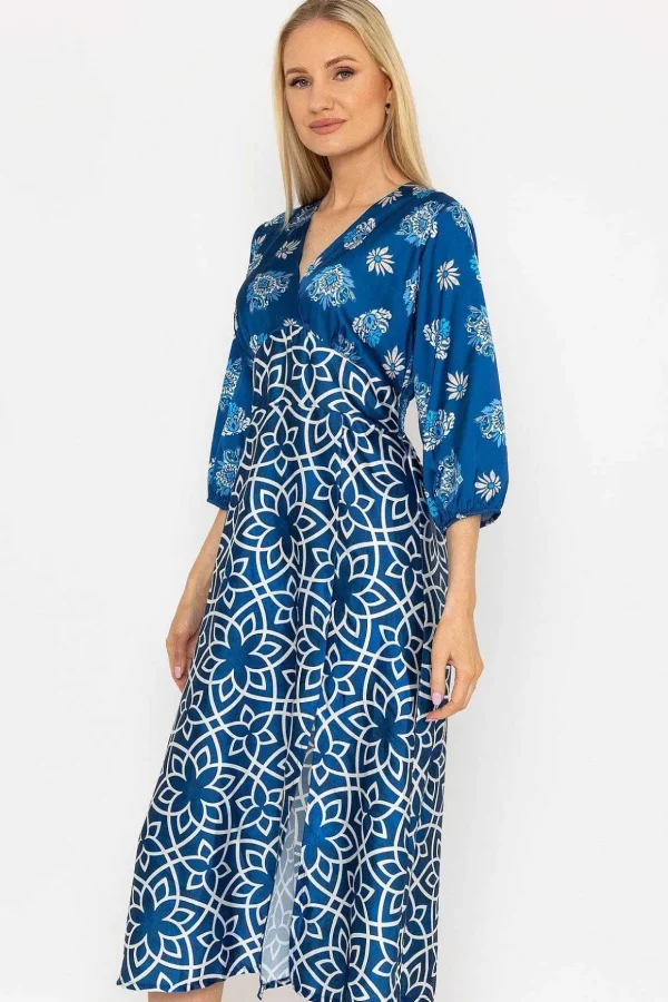 Eliza Midi Dress In Navy