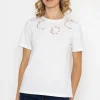 Embroidered T-Shirt In White