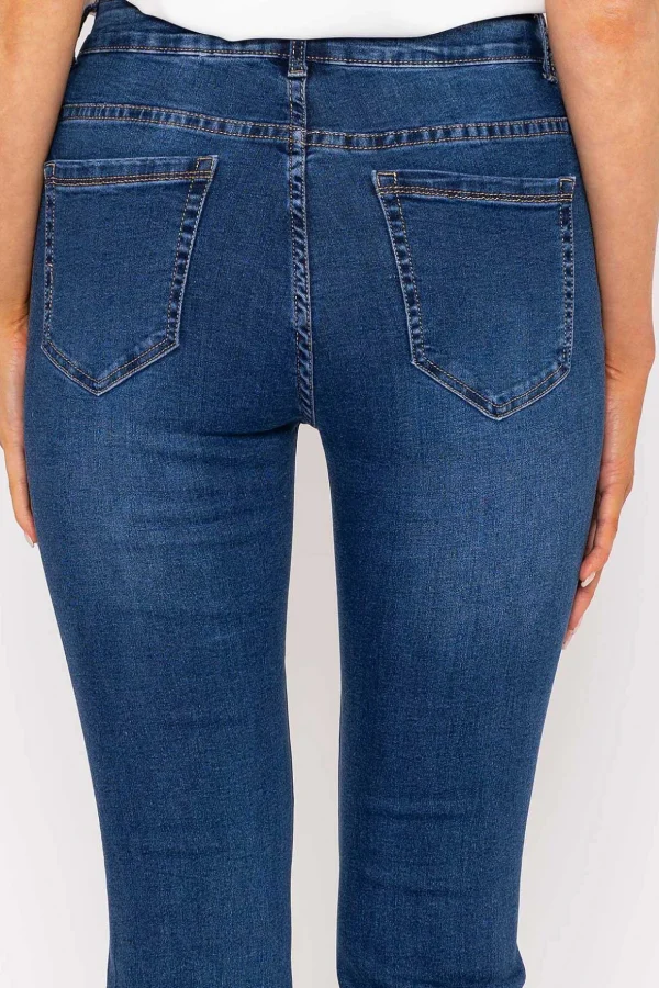 Flare Denim Jeans In Indigo