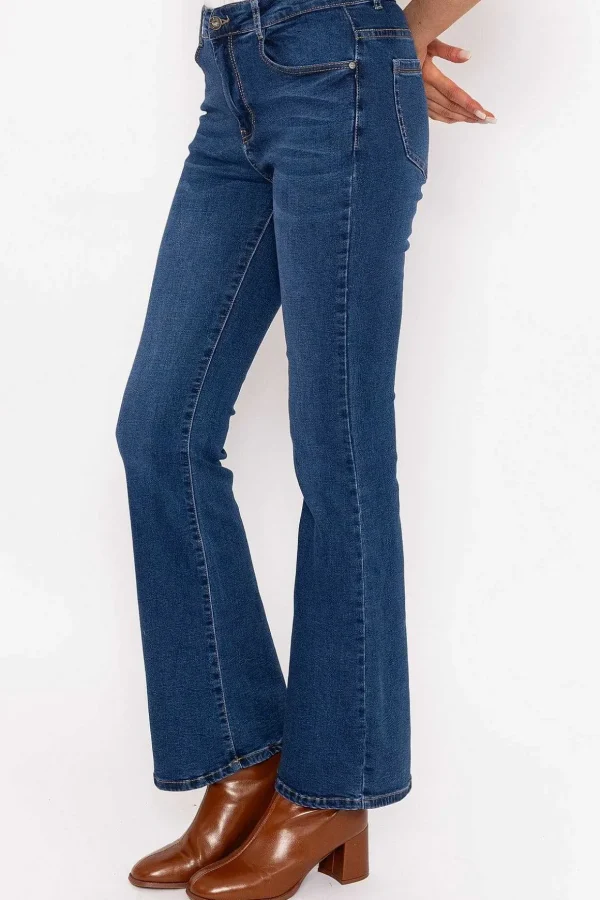 Flare Denim Jeans In Indigo