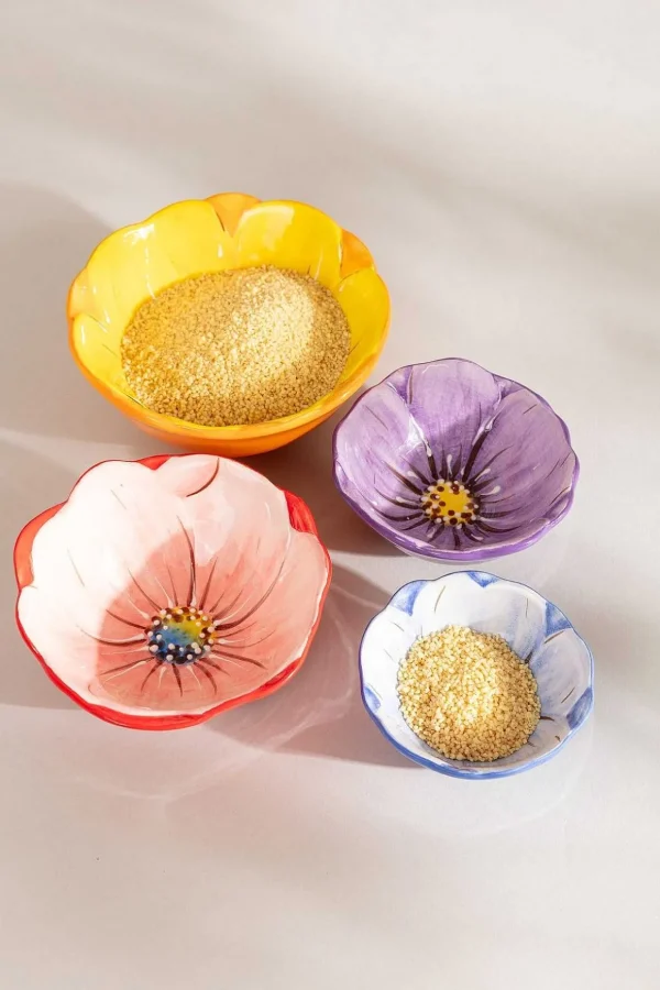 Flower Measuring Bowls Set Of 4