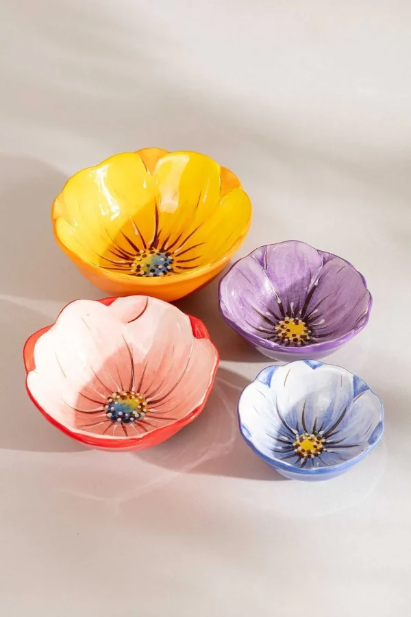 Flower Measuring Bowls Set Of 4