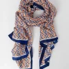 Geo Print Scarf In Navy