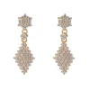 Gold Diamond Drop Earrings