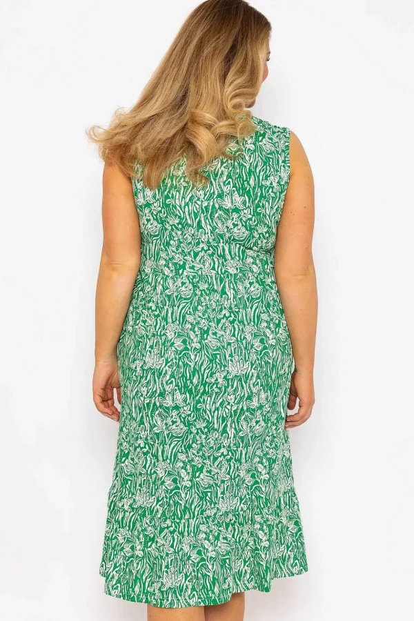 Green Printed Jersey Dress