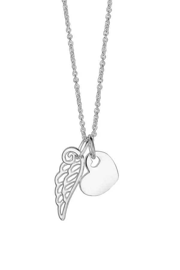 Heart With Angel Wing Pendant