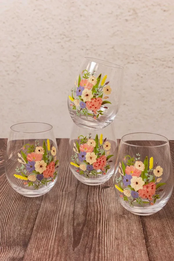 Heritage Stemless Wine Glass Set Of 4