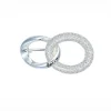 Interlinking Oval Silver Brooch