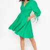 Isla Green Knee Length Dress