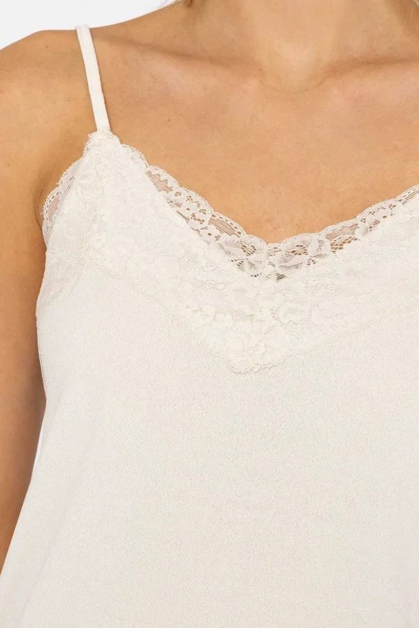 Jade Milla Singlet Top In Cream