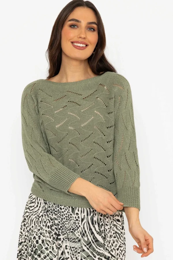 Khaki Woven Knit