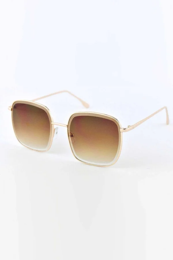 Ladies Sunglasses In Brown With Brown Lens