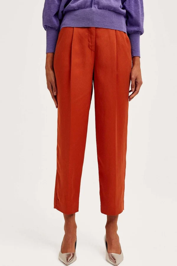 Lahti Ankle Trousers In Brown