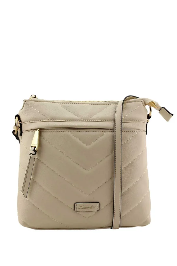 Laja Quilted Crossbody Bag In Beige