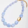 Large Beaded Light Blue Necklace