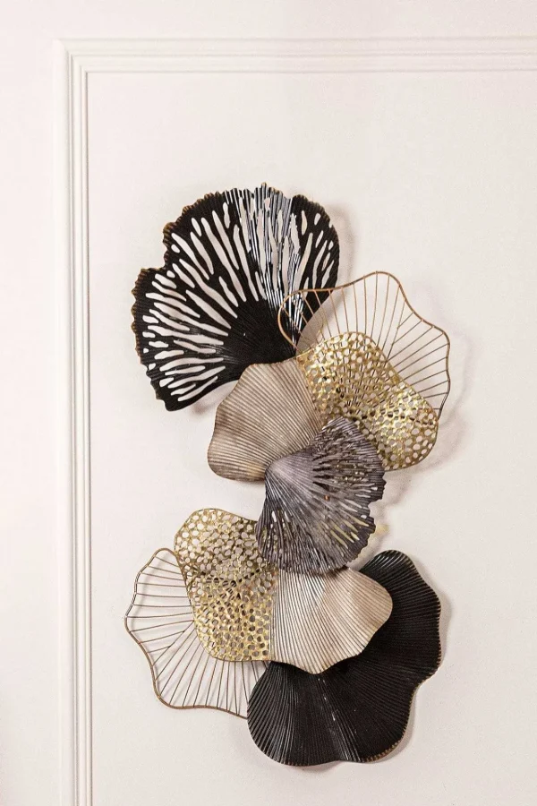 Layered Leaf Metal Wall Art