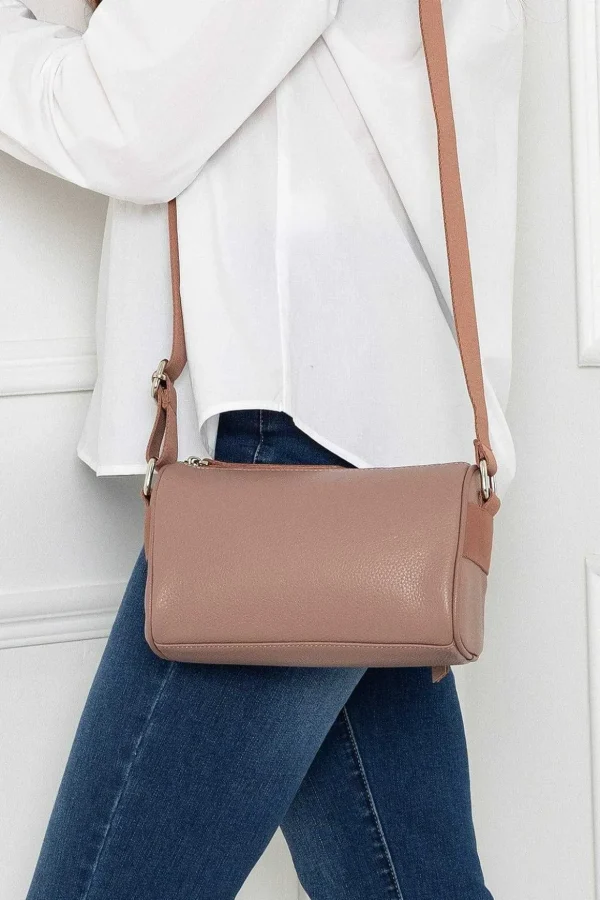 Leather Cross Body In Pink