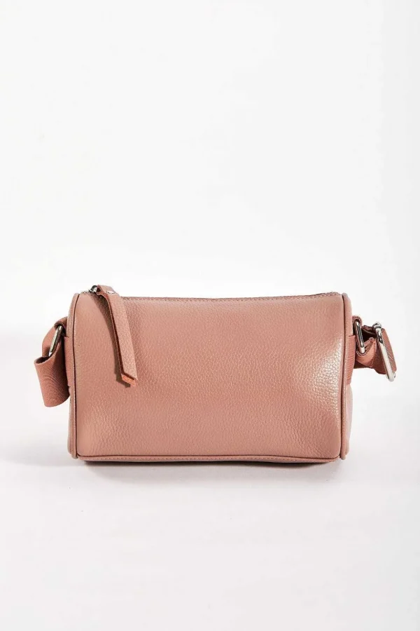 Leather Cross Body In Pink