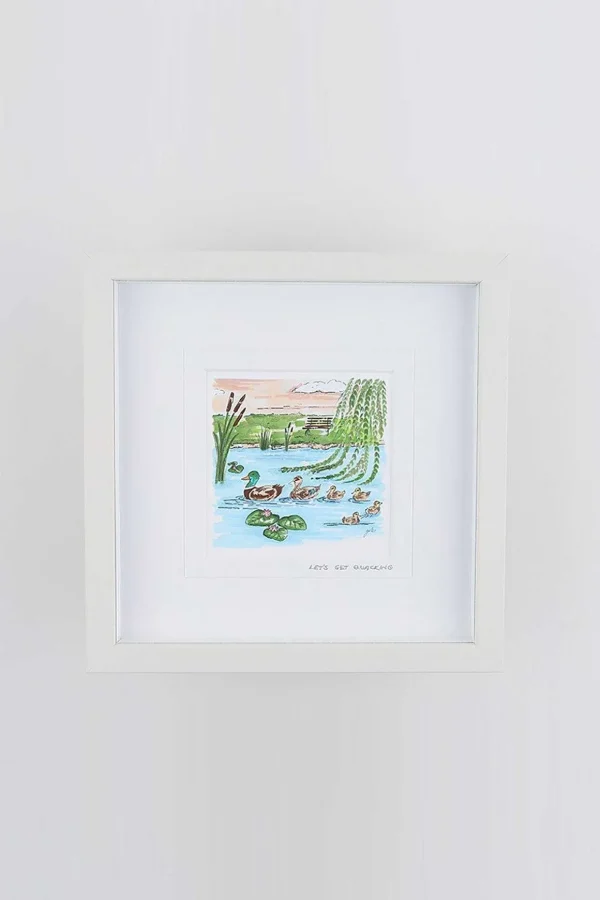 Lets Get Quacking Small Framed Art Print