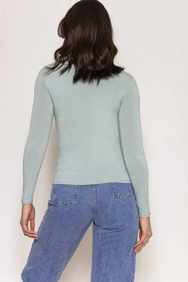 Long Sleeve Top In Mint