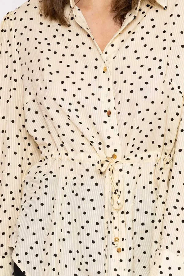 Longline Tie Shirt In Mono