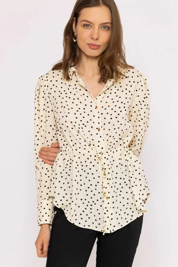 Longline Tie Shirt In Mono