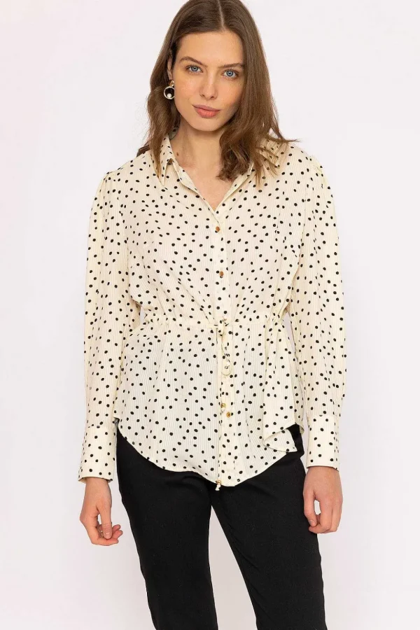 Longline Tie Shirt In Mono