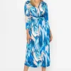 Louisa Midi Dress In Blue