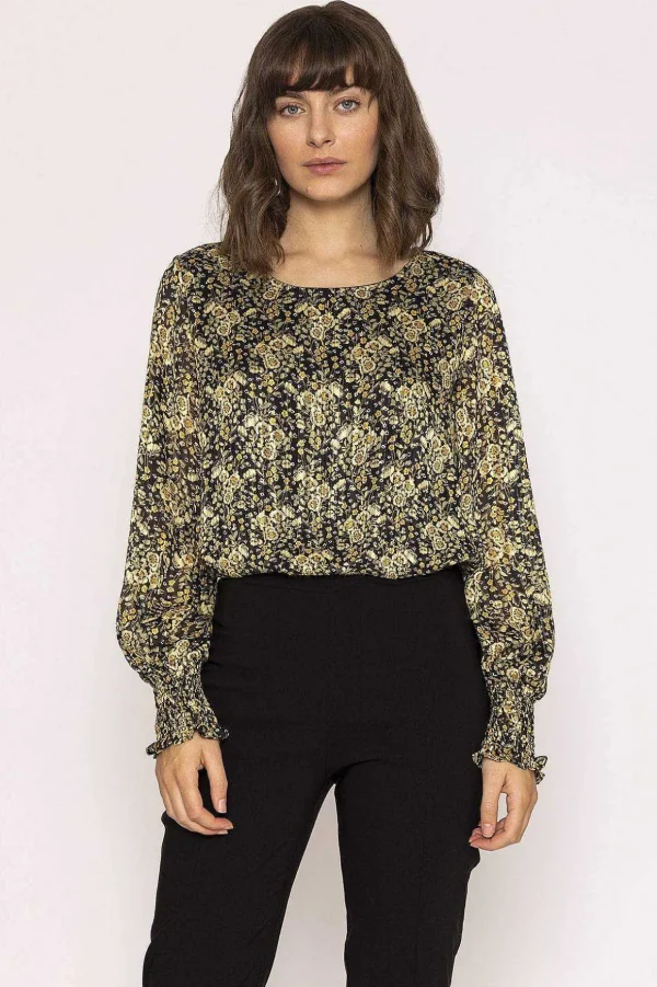 Lurex Top In Green Print