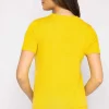 Merino Short Sleeve Crew In Yellow