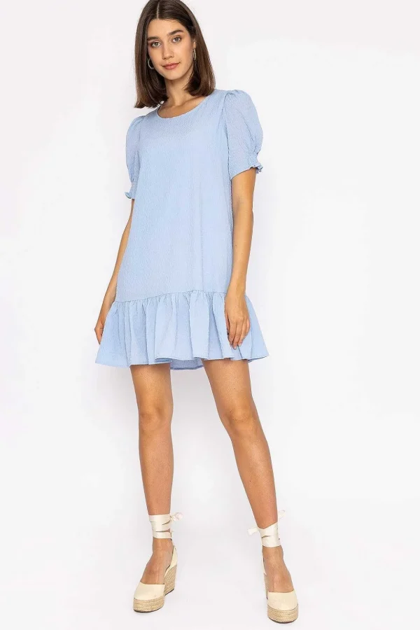 Mini Shift Dress In Blue