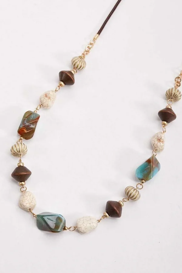 Mix Stones Beaded Necklace