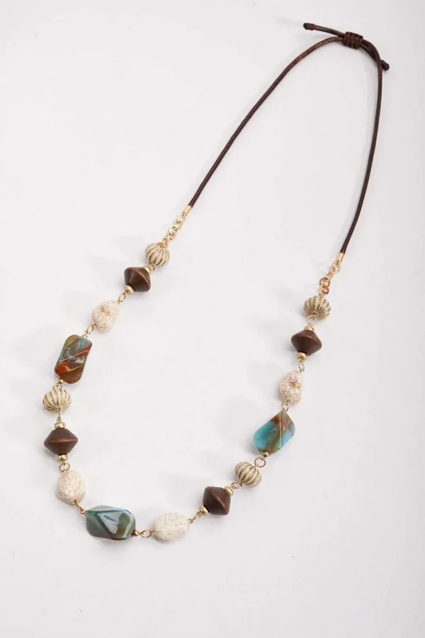 Mix Stones Beaded Necklace