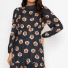 Nadia Mini Dress In Black Print