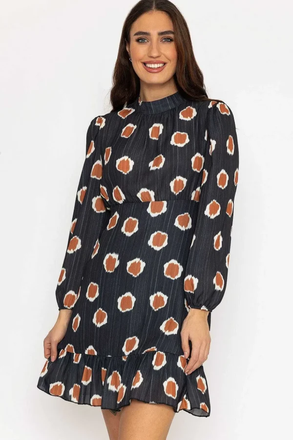 Nadia Mini Dress In Black Print