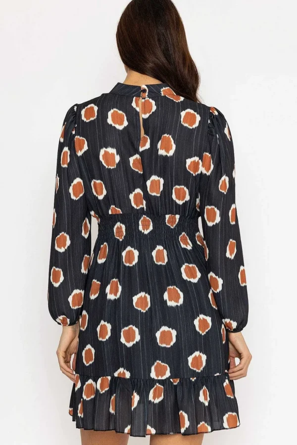 Nadia Mini Dress In Black Print