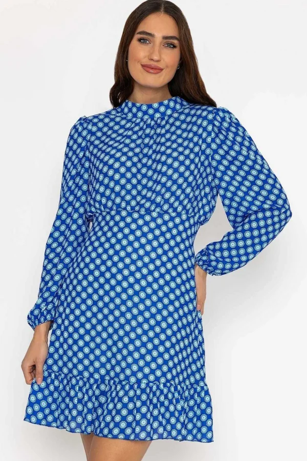 Nadia Mini Dress In Blue Print