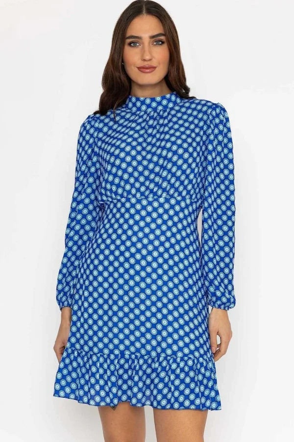 Nadia Mini Dress In Blue Print