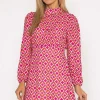 Nadia Mini Dress In Pink Print