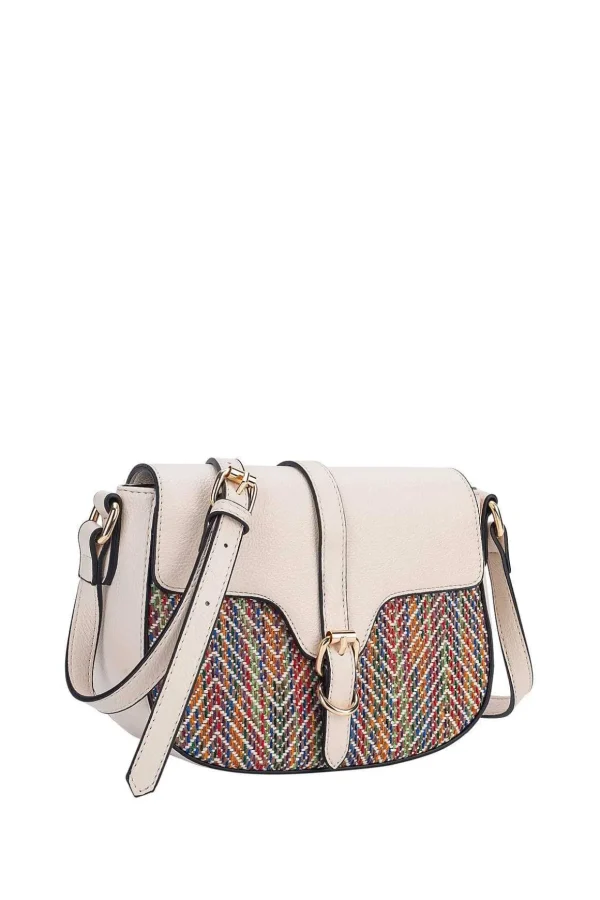 Omo Saddle Crossbody Bag In Cream