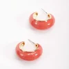 Orange Open Hoop Earrings