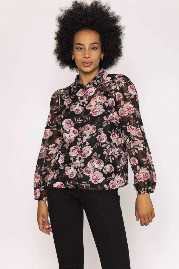 Organza Floral Blouse In Print